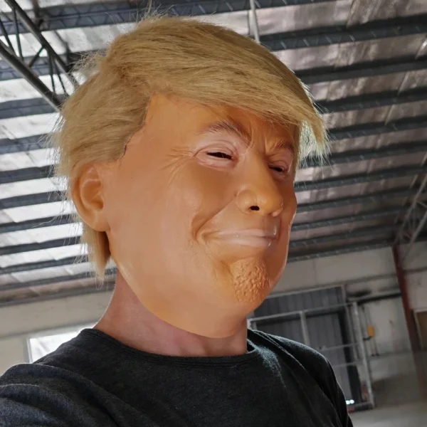 Donald Trump Latex Full Head Face Mask – Realistic Celebrity Costume Mask for Adults