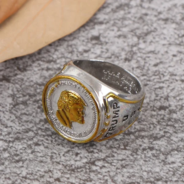 Men's "Donald Trump - 45th President" Electroplated Cocktail Ring