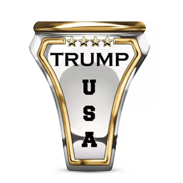 Men's "Donald Trump - 45th President" Electroplated Cocktail Ring - Image 4