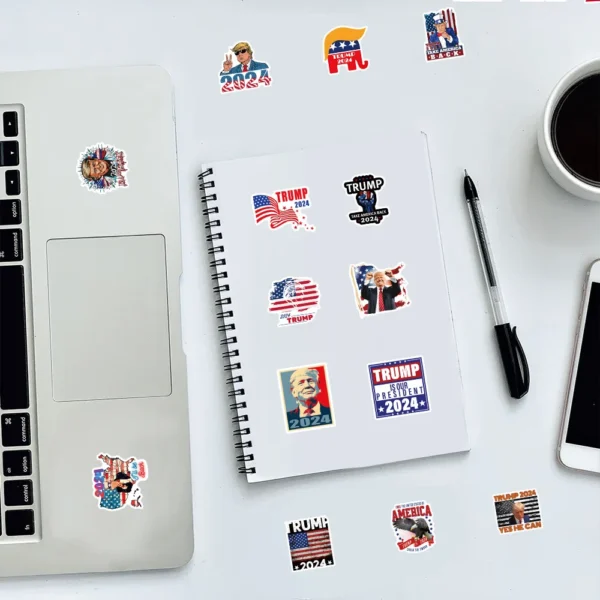 50pcs Trump Presidential Election Stickers – Waterproof Stickers - Image 6