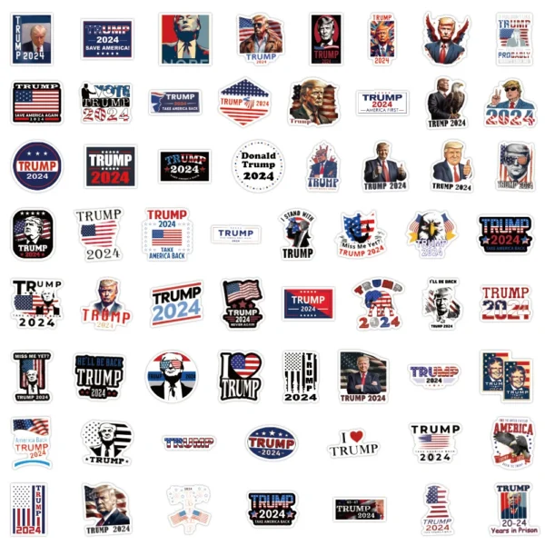 Random Fun Trump Stickers – Waterproof Vinyl (10/30/50/120pcs) - Image 5