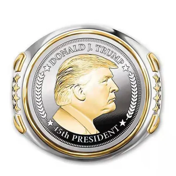 Men's "Donald Trump - 45th President" Electroplated Cocktail Ring - Image 7