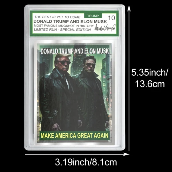 2025 Exclusive Donald Trump & Elon Musk "Make America Great Again" Collectible Trading Card - Image 3