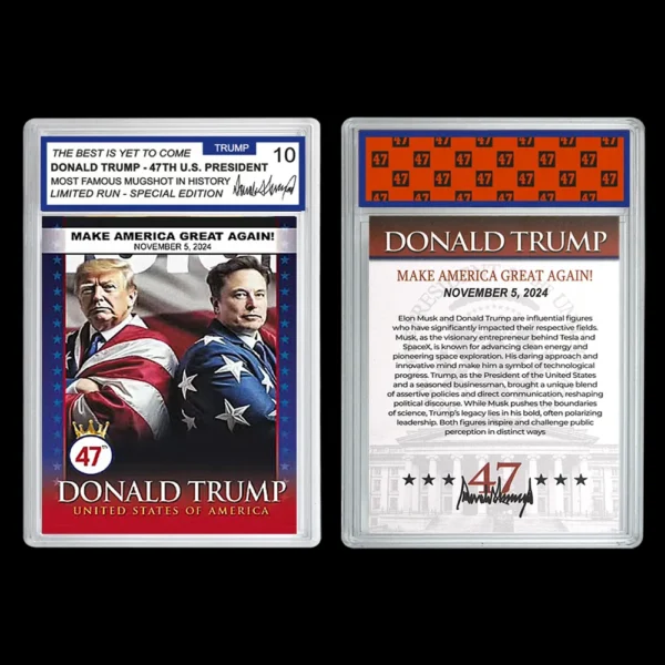 2025 United States 47th President Donald Trump Victory Trading Card Set - Image 2